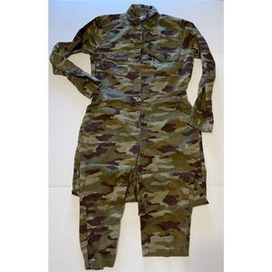 Outerknown S.E.A.  Suit Women's Button Front Jumpsuit‎ In Green Military Size S